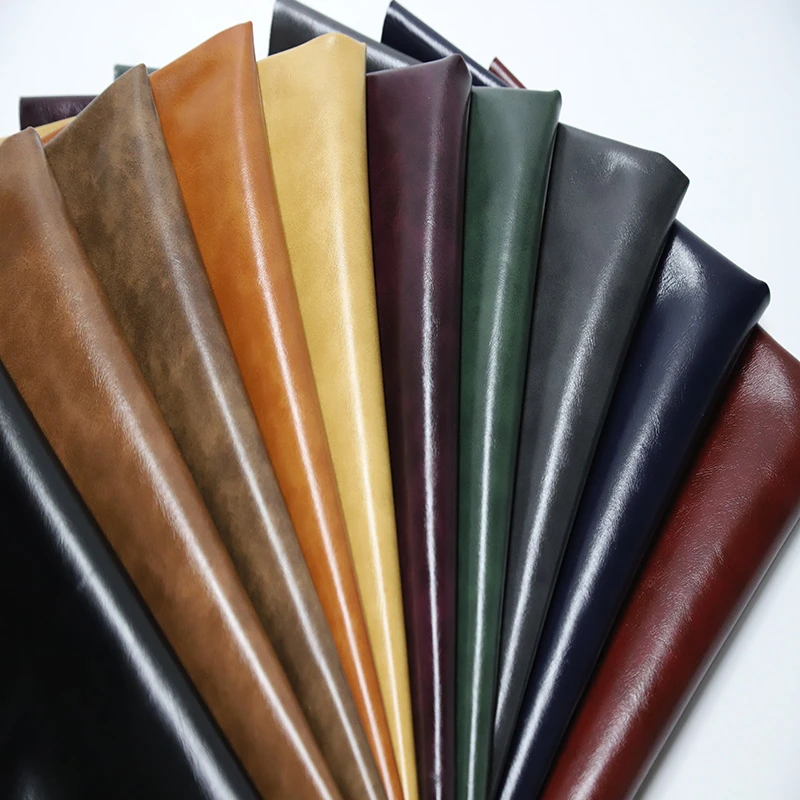 China Vintage Pu Leather Supplier Oil-wax Leather Eco-friendly Faux Leather Fashion Textile For Clothing Footwear Bags Outdoor Gear Home Furnishings Accessories